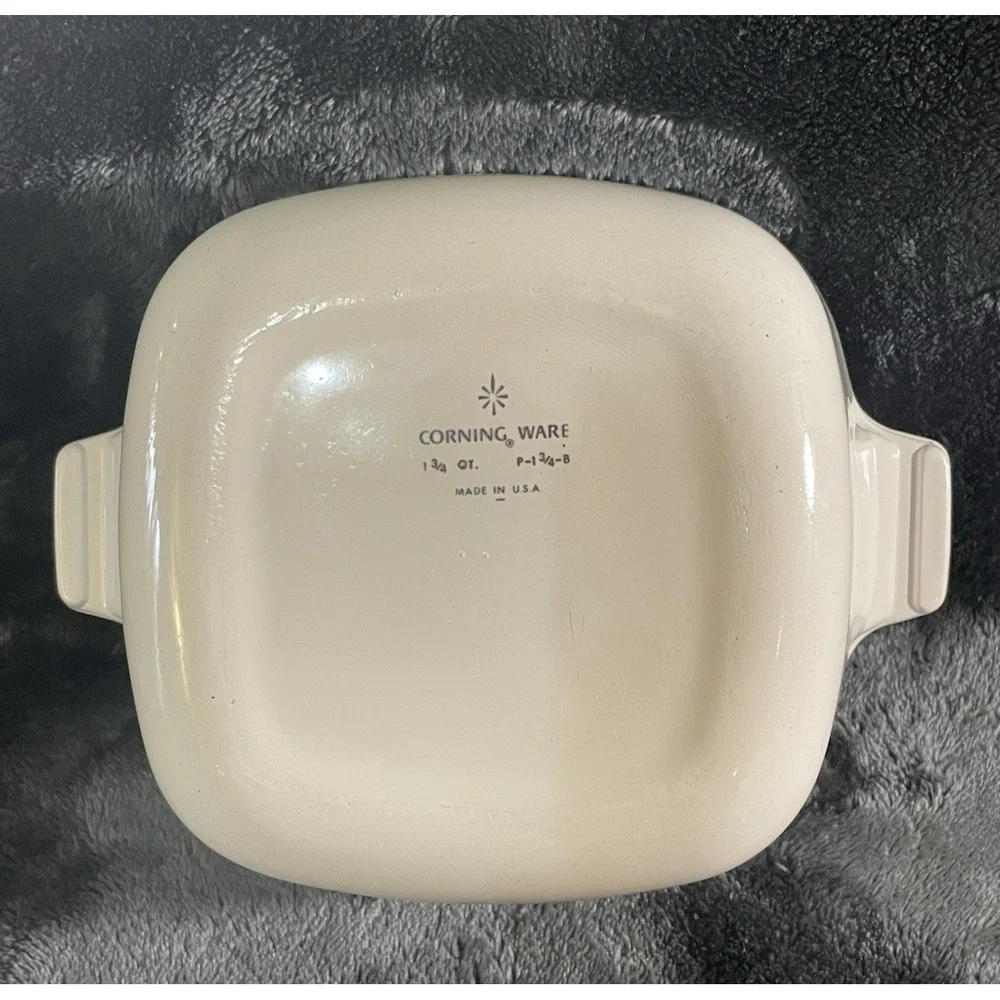 Corning Ware Blue Cornflower Pyroceram Casserole Dish 1.75 Qt P-1¾-B-USA Vintage